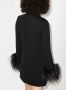 16Arlington Mini-jurk verfraaid met veren Zwart - Thumbnail 3