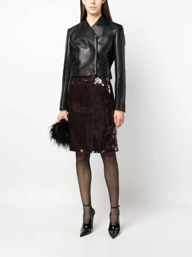 16Arlington Midi-rok met pailletten Bruin