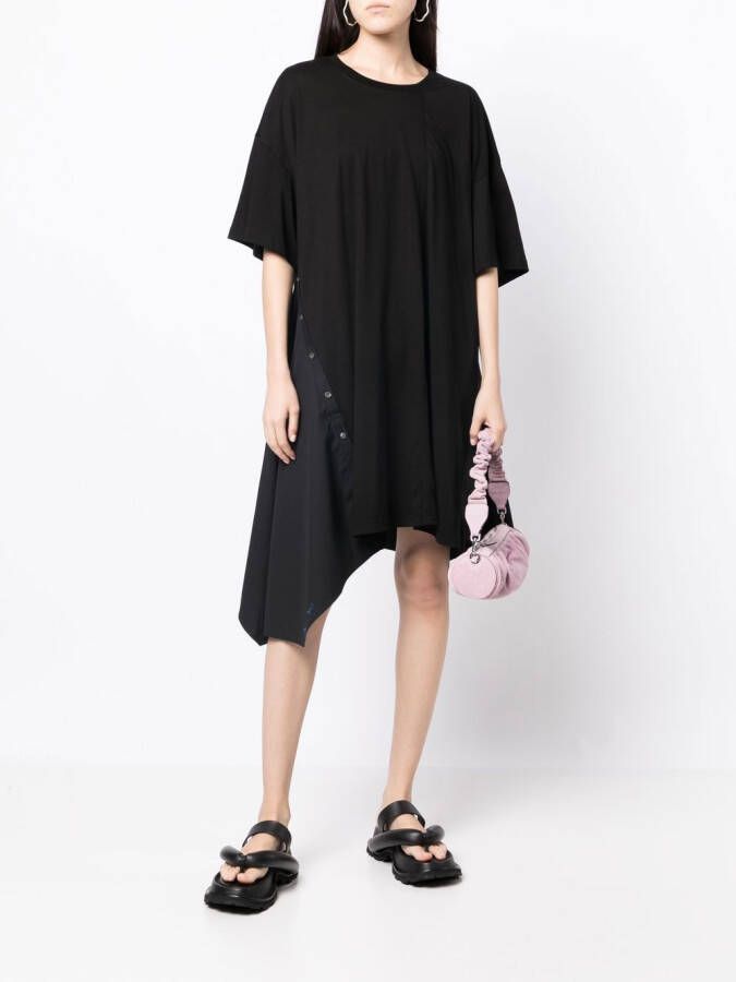 3.1 Phillip Lim Asymmetrische midi-jurk Zwart