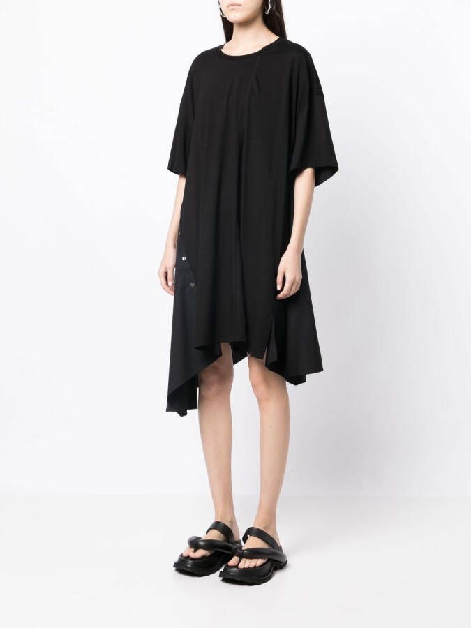 3.1 Phillip Lim Asymmetrische midi-jurk Zwart