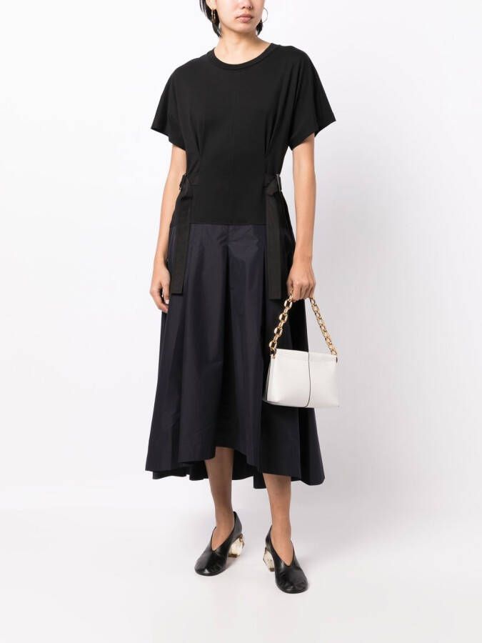 3.1 Phillip Lim T-shirtjurk met ceintuur Zwart