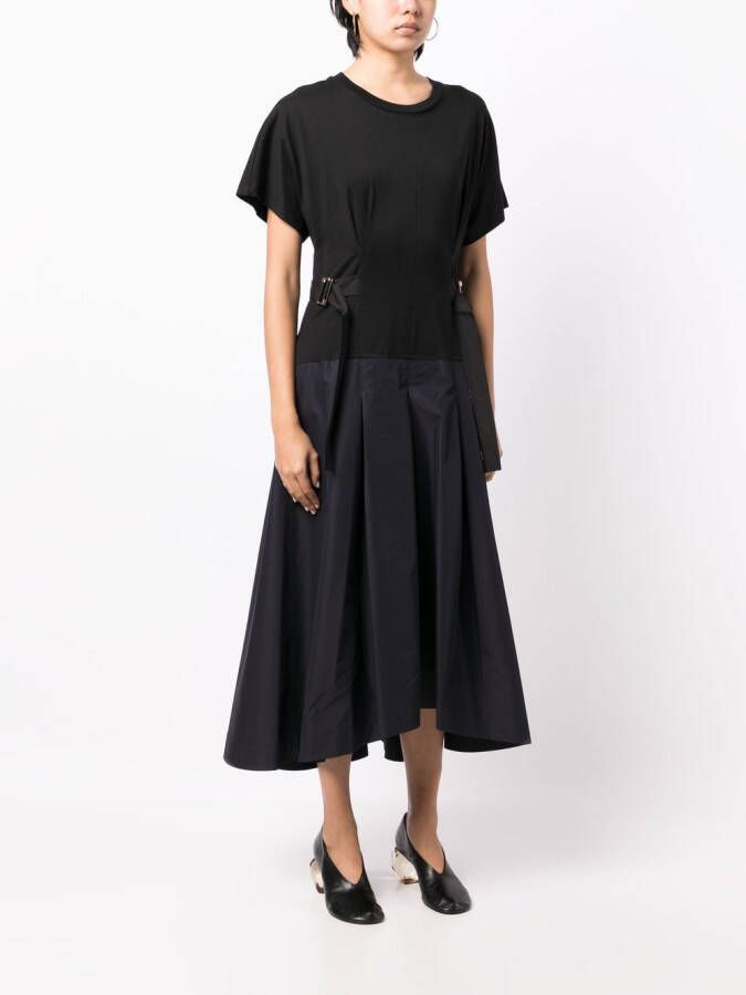 3.1 Phillip Lim T-shirtjurk met ceintuur Zwart