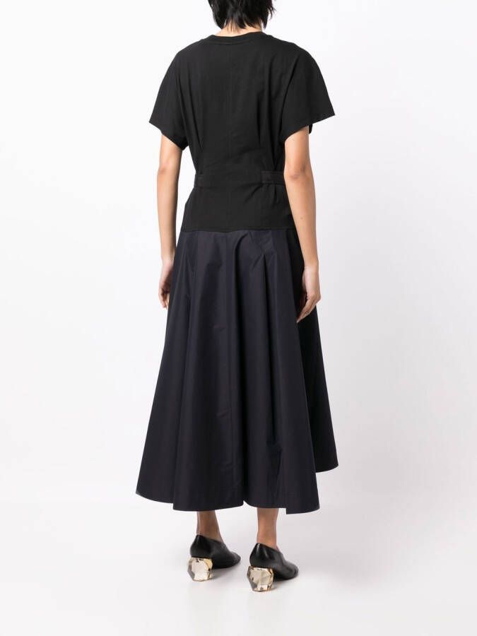 3.1 Phillip Lim T-shirtjurk met ceintuur Zwart