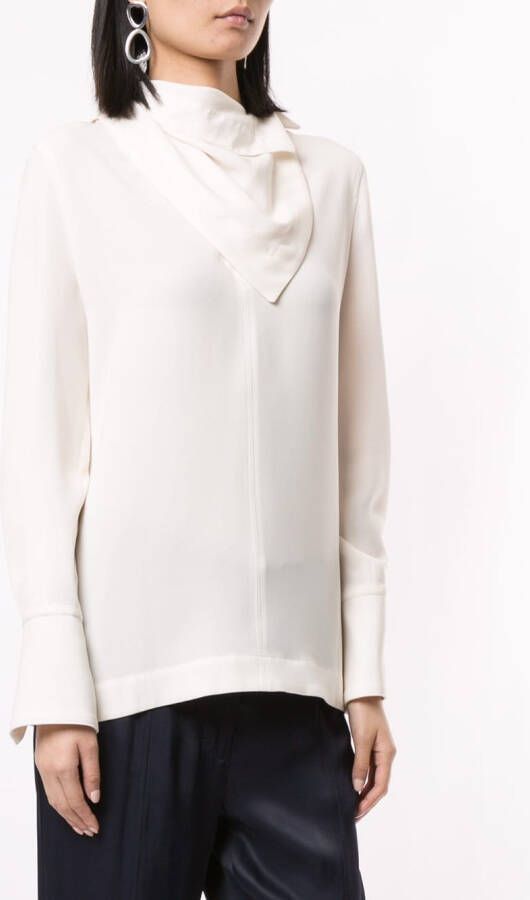 3.1 Phillip Lim Blouse met afneembare sjaal Wit