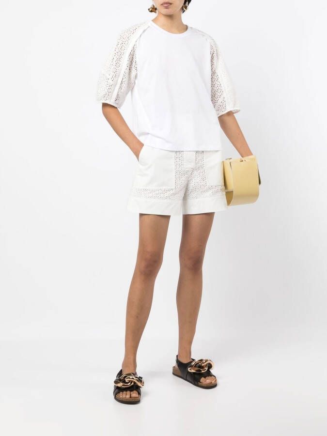 3.1 Phillip Lim Broderie anglaise shorts Wit