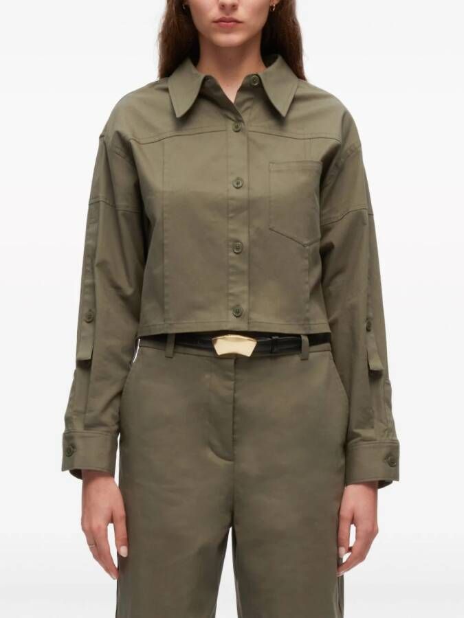 3.1 Phillip Lim Cropped blouse Groen