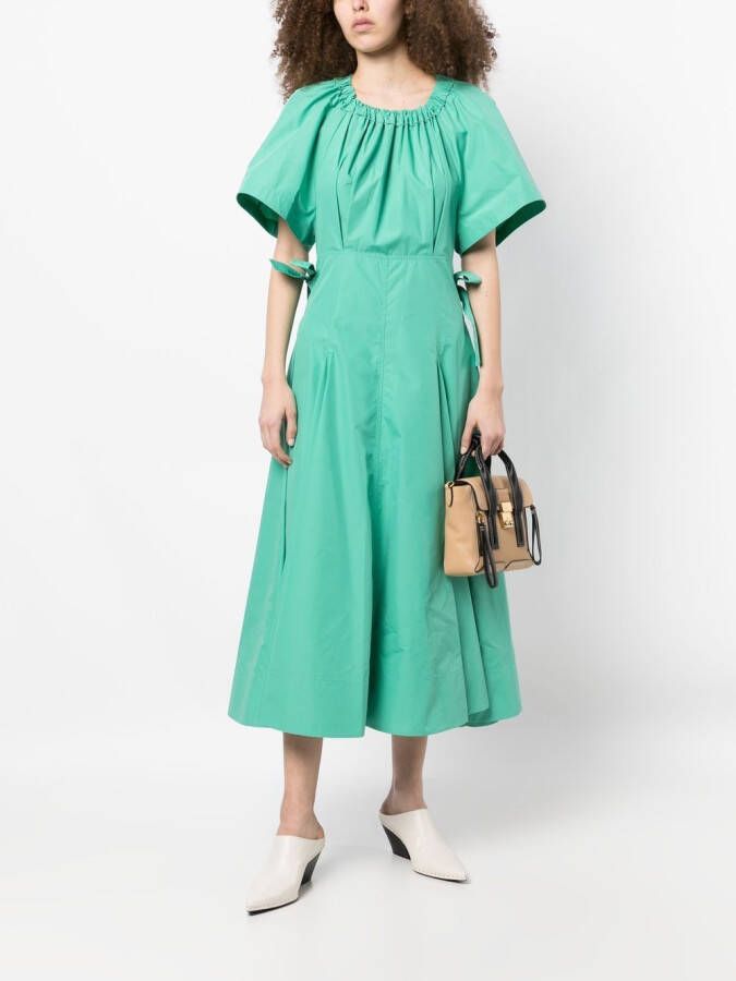 3.1 Phillip Lim Midi-jurk met ruche Groen