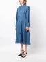 3.1 Phillip Lim Midi-jurk met contrasterende stiksels Blauw - Thumbnail 3