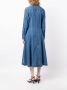 3.1 Phillip Lim Midi-jurk met contrasterende stiksels Blauw - Thumbnail 4