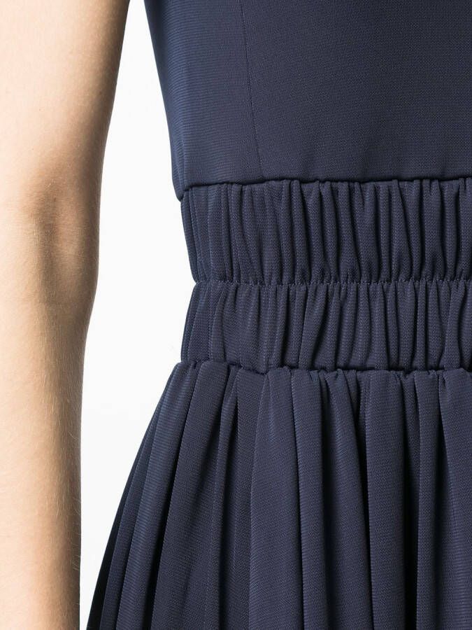 3.1 Phillip Lim Midi-jurk met gesmockte taille Blauw
