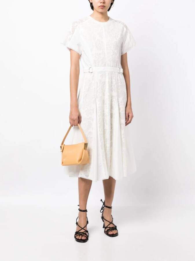 3.1 Phillip Lim Midi-jurk met kant Wit