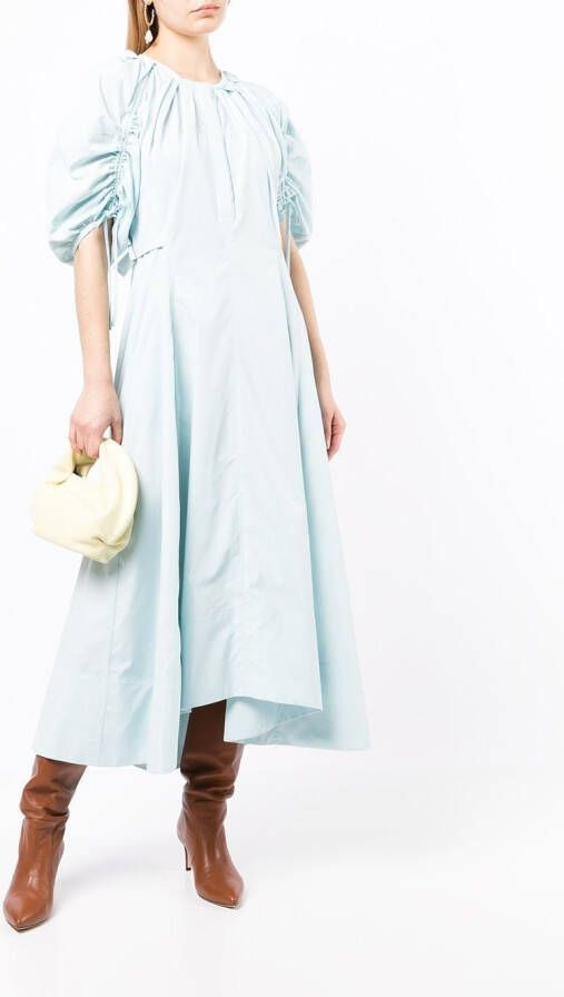 3.1 Phillip Lim Midi-jurk met pofmouwen Blauw