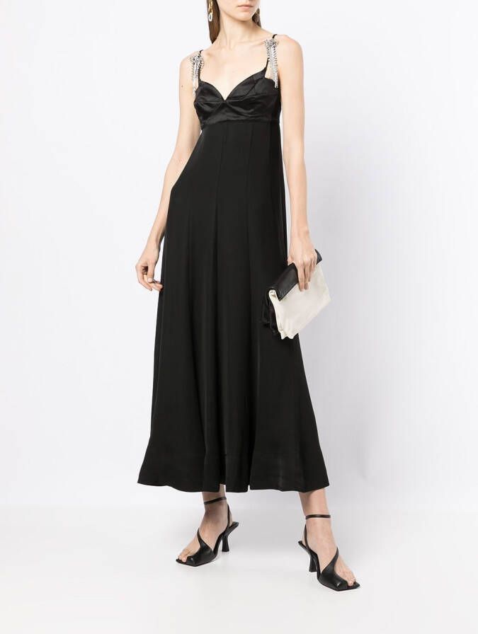 3.1 Phillip Lim Midi-jurk verfraaid met kristallen Zwart
