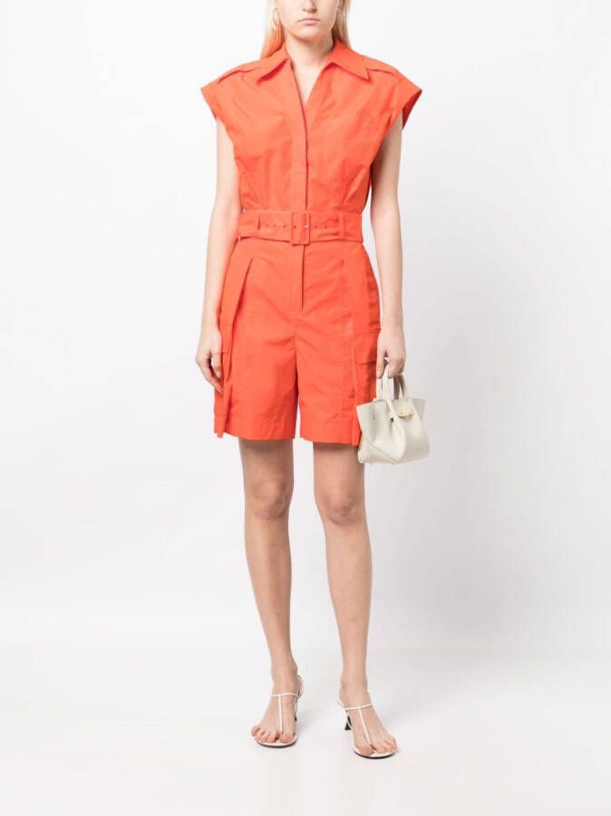 3.1 Phillip Lim Mouwloze playsuit Oranje