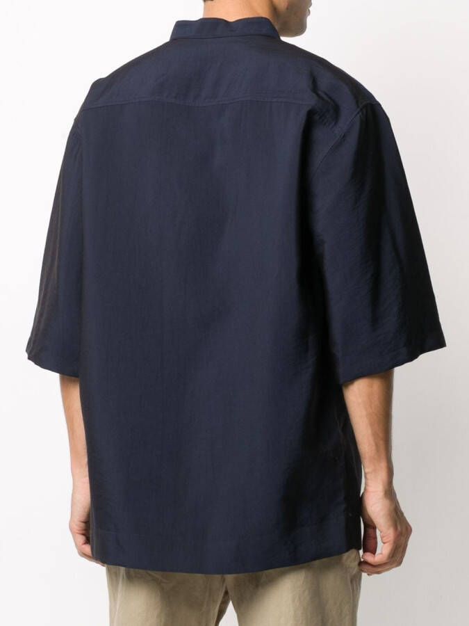 3.1 Phillip Lim Overhemd met oversized kraag Blauw