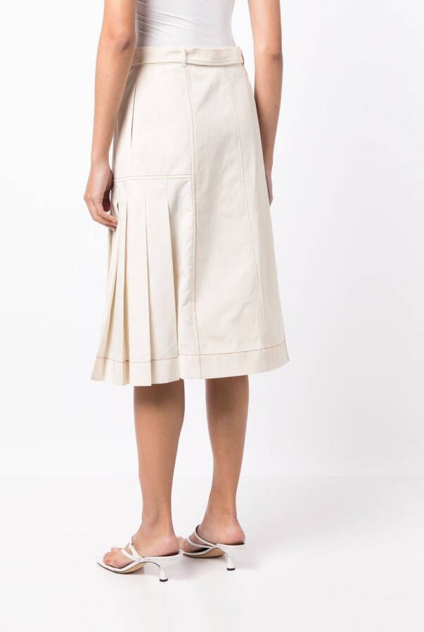3.1 Phillip Lim Midi-plooirok Beige