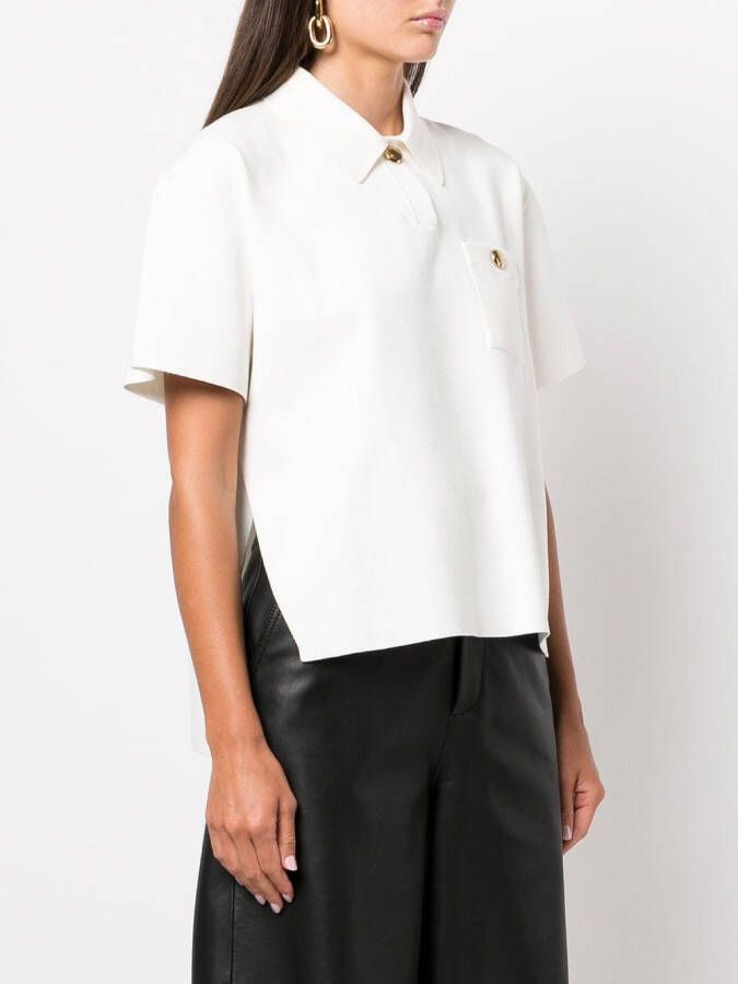 3.1 Phillip Lim Poloshirt met kralen Wit
