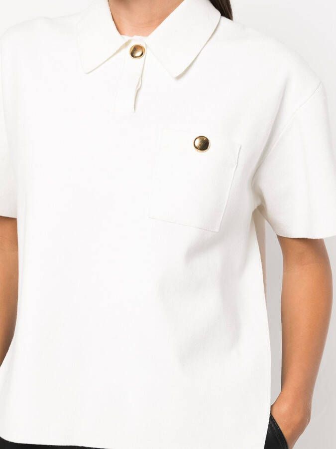 3.1 Phillip Lim Poloshirt met kralen Wit