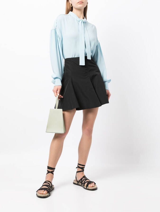 3.1 Phillip Lim pussybow satin shirt Blauw