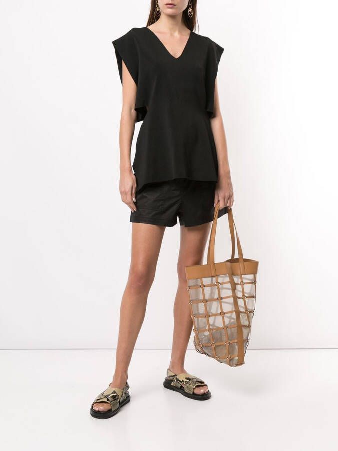 3.1 Phillip Lim T-shirt met V-hals Zwart
