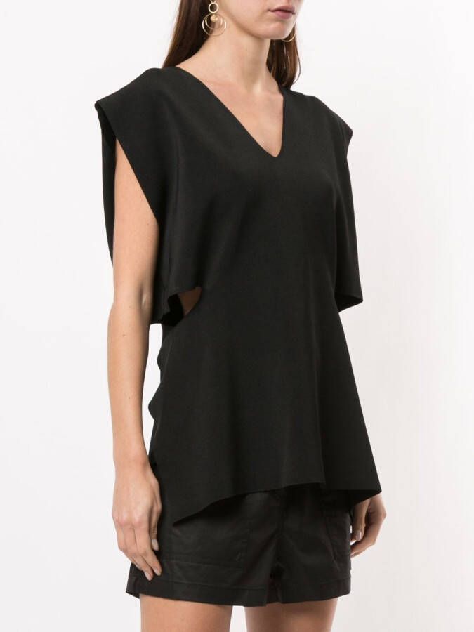 3.1 Phillip Lim T-shirt met V-hals Zwart