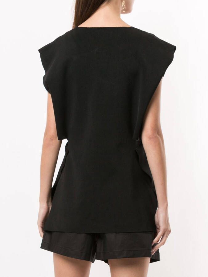 3.1 Phillip Lim T-shirt met V-hals Zwart