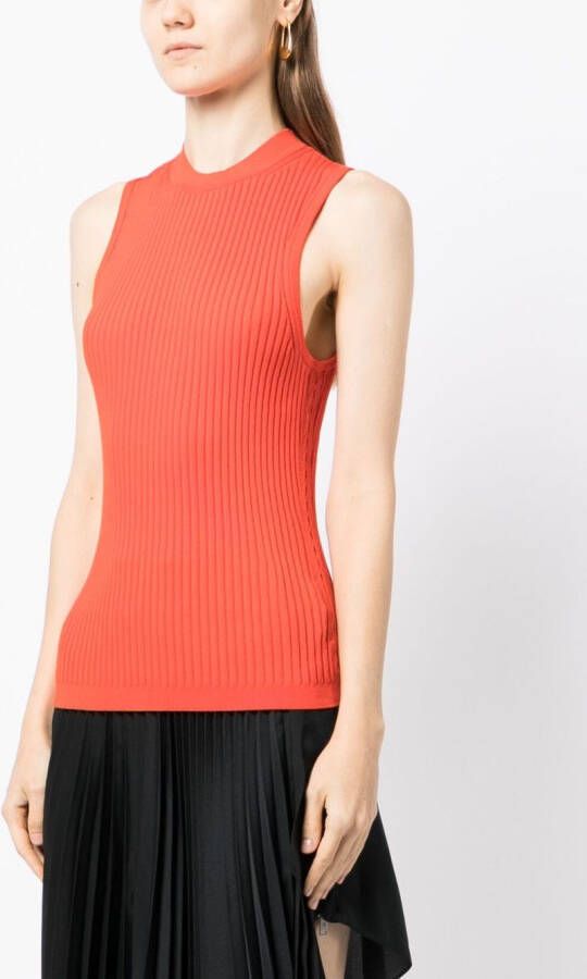 3.1 Phillip Lim Ribgebreide top Rood