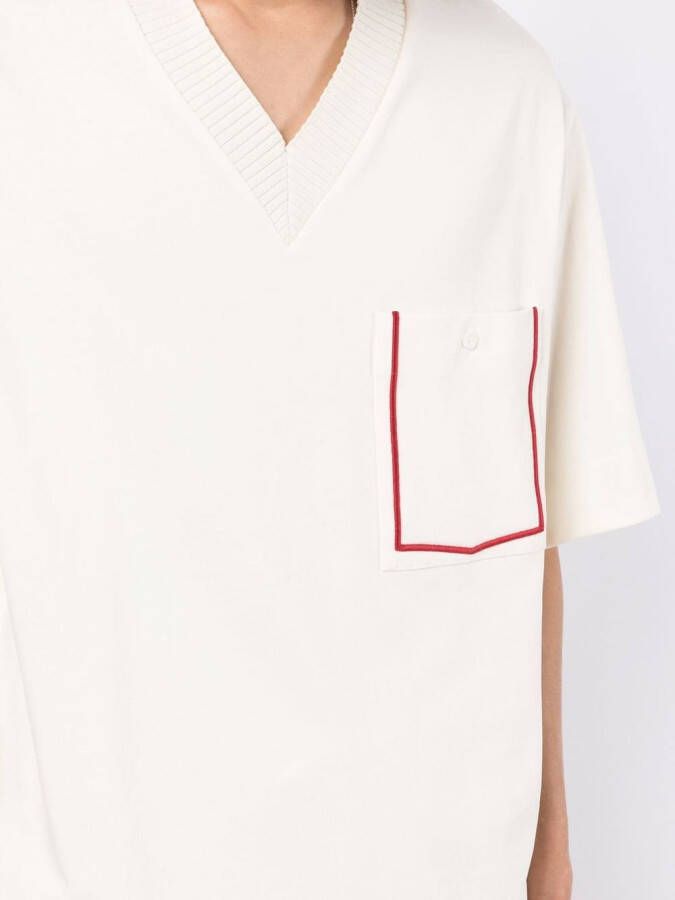 3.1 Phillip Lim T-shirt met contrasterende afwerking Wit