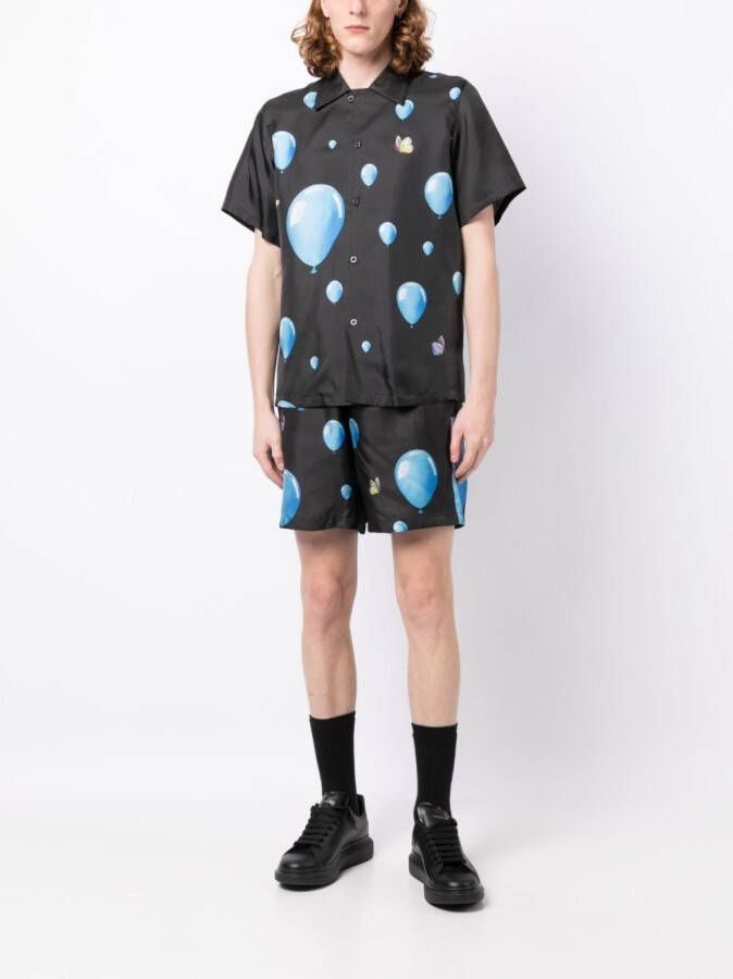 3PARADIS Zijden bermuda shorts Zwart