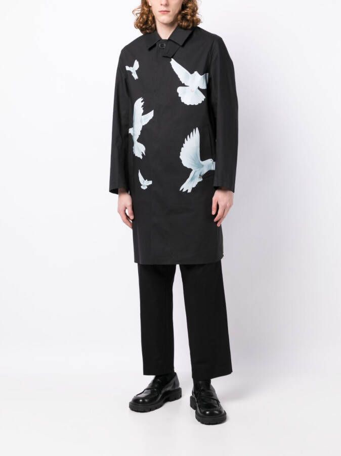 3PARADIS Trenchcoat met verborgen sluiting Zwart
