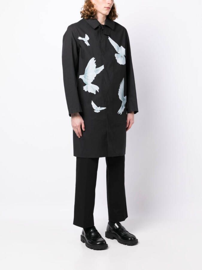 3PARADIS Trenchcoat met verborgen sluiting Zwart
