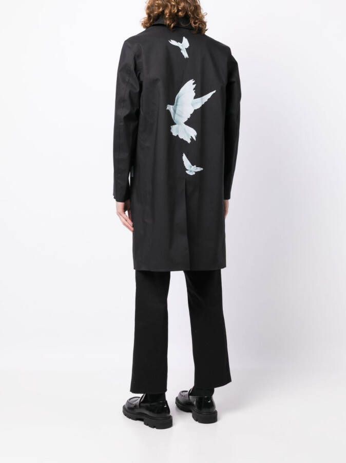 3PARADIS Trenchcoat met verborgen sluiting Zwart