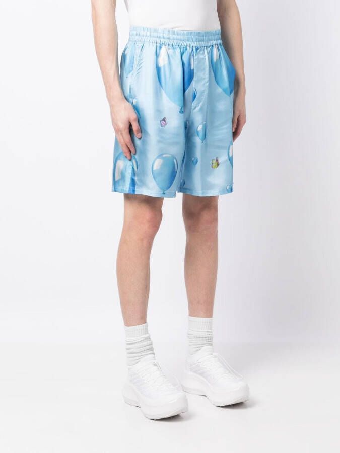 3PARADIS Zijden shorts Blauw
