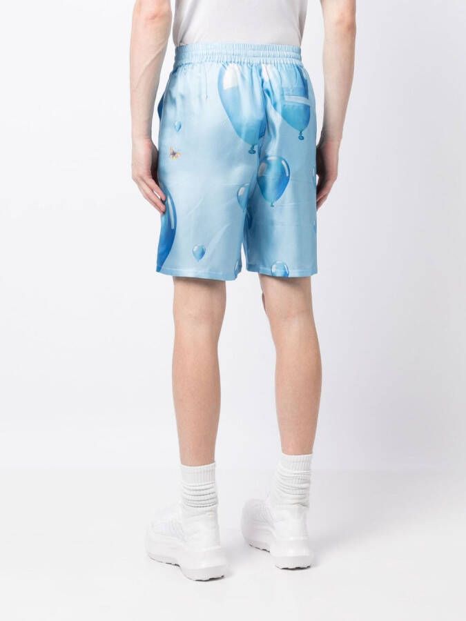 3PARADIS Zijden shorts Blauw
