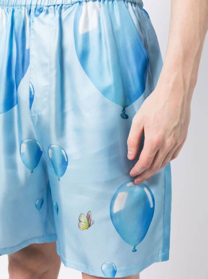 3PARADIS Zijden shorts Blauw