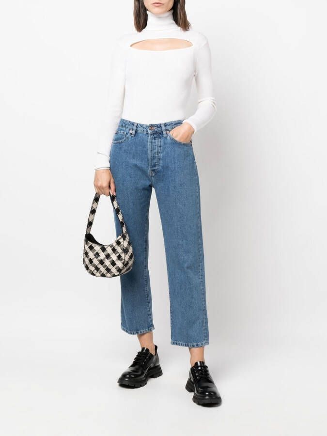 3x1 Cropped jeans Blauw