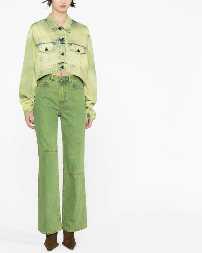 3x1 Denim jack Groen