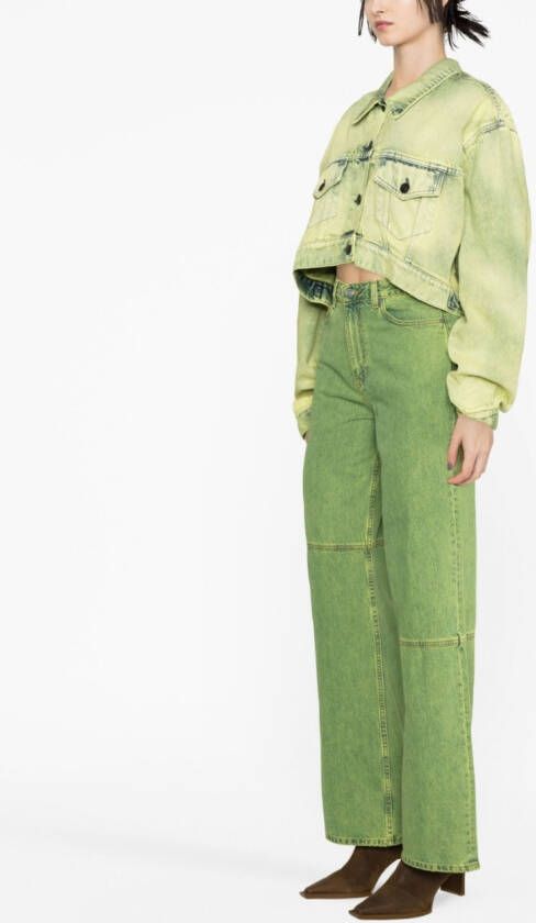 3x1 Denim jack Groen
