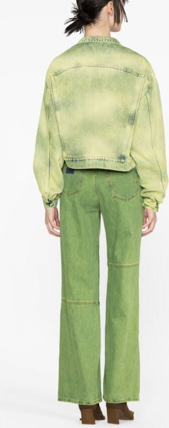3x1 Denim jack Groen
