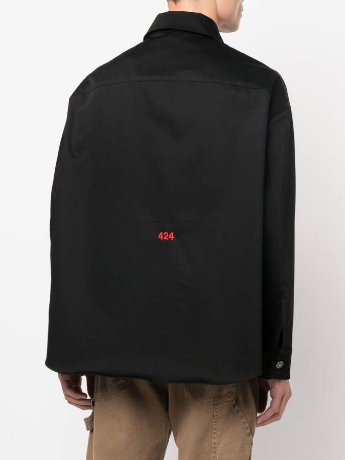 424 Button-down overhemd Zwart
