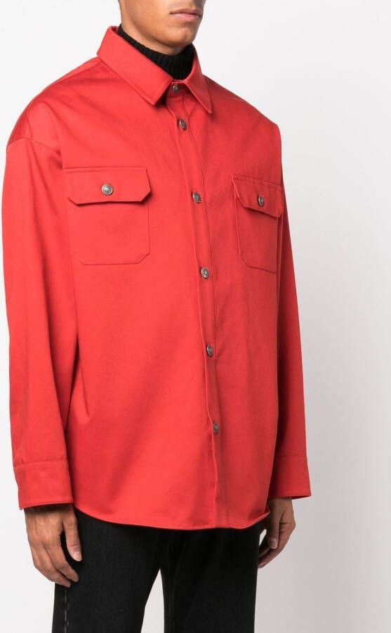 424 Button-down shirtjack Rood