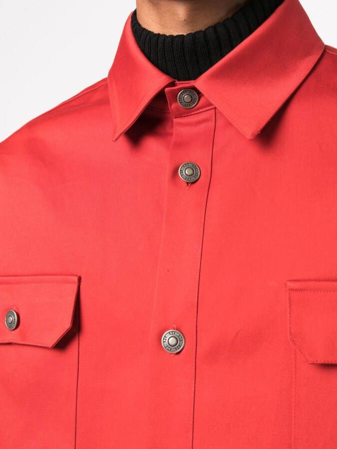 424 Button-down shirtjack Rood