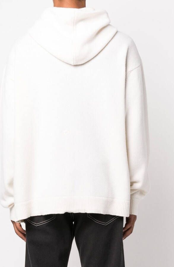 424 Hoodie met rits Wit
