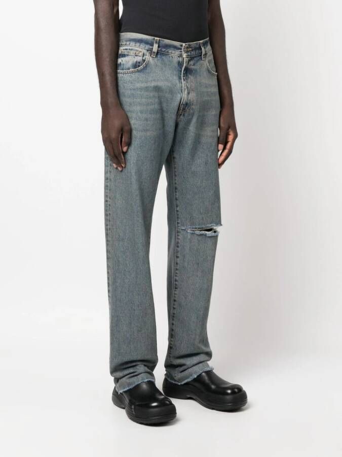 424 Jeans met gerafeld detail Blauw