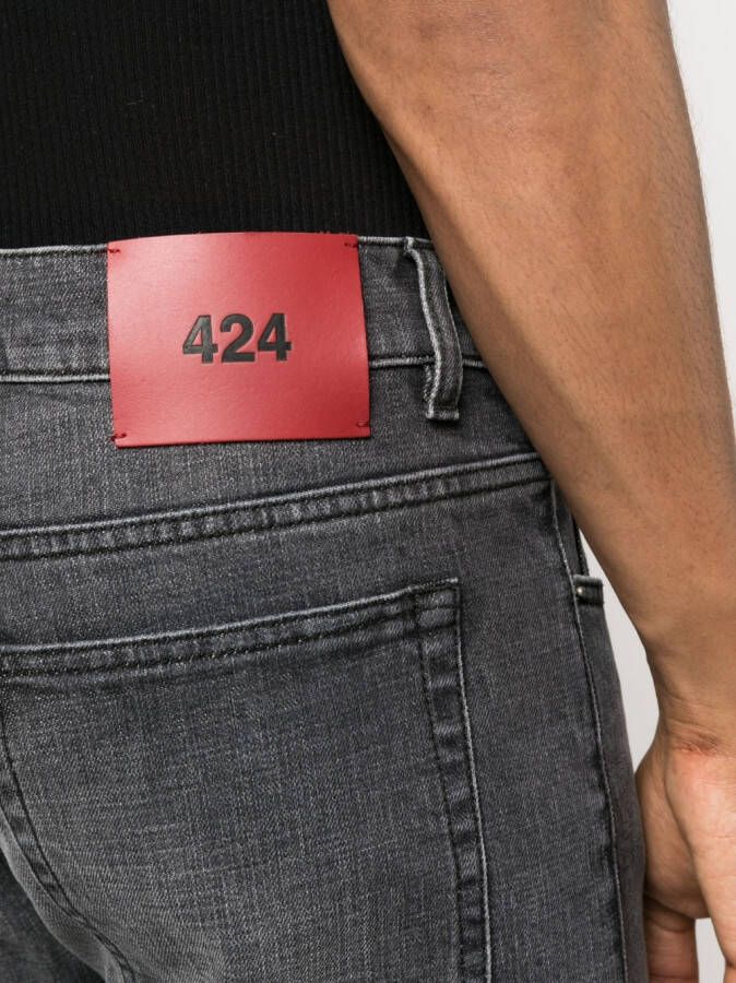 424 Jeans met logopatch Zwart