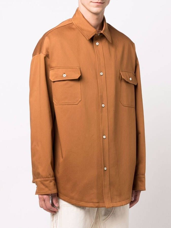 424 Shirtjack met lange mouwen Beige