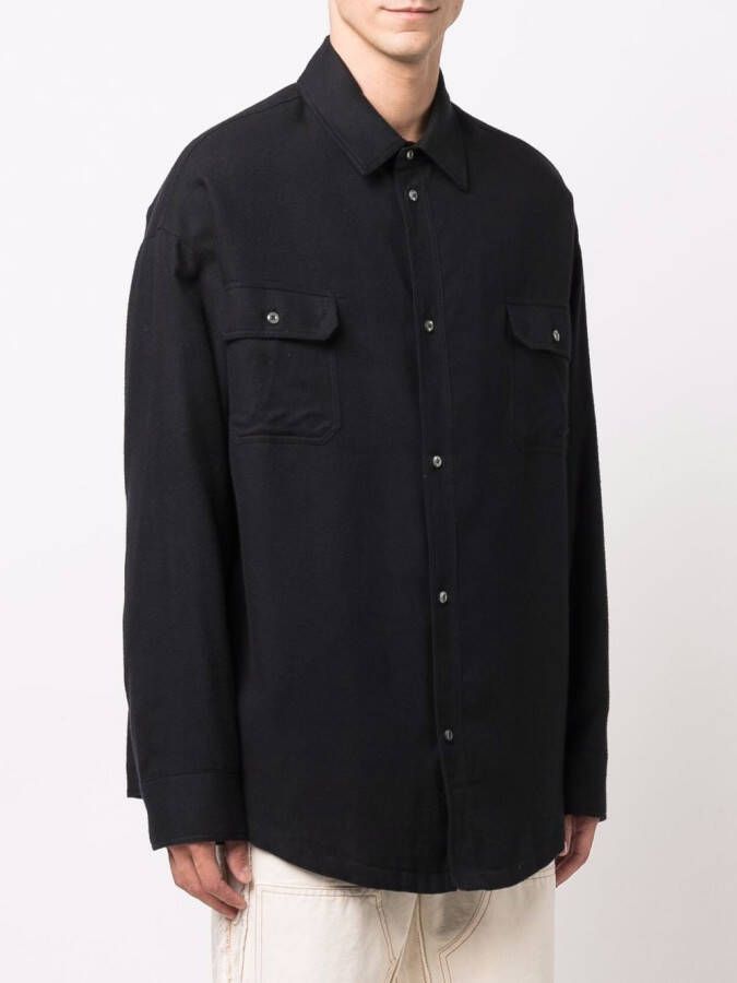 424 Shirtjack met lange mouwen Zwart
