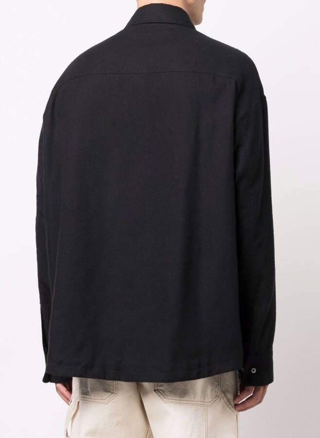 424 Shirtjack met lange mouwen Zwart