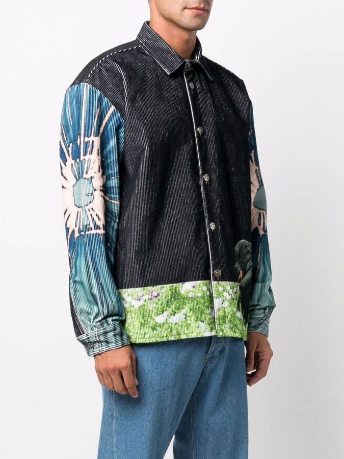 424 Shirtjack met print Zwart