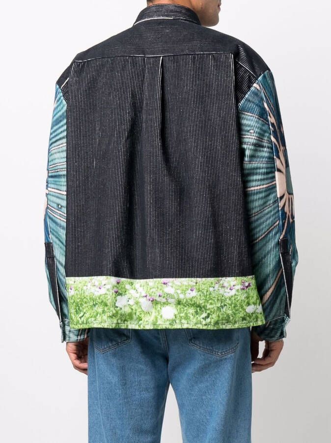 424 Shirtjack met print Zwart